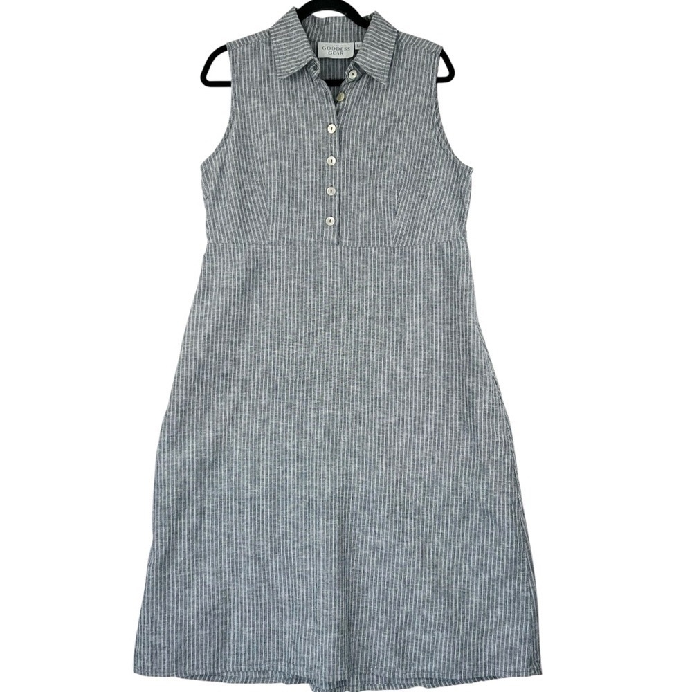 Chic Gray Collared Midi Dress